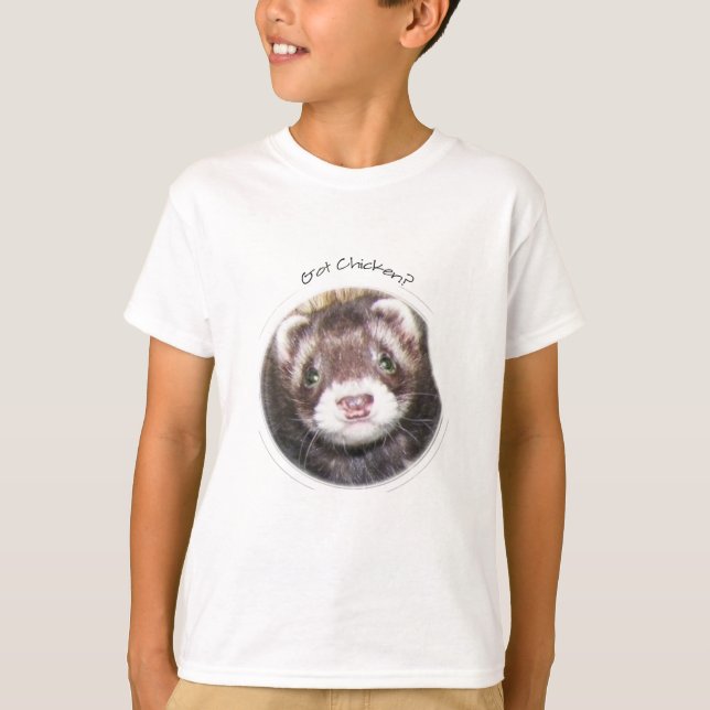 T-shirt Le Visage Ferret A Du Poulet ? (Devant)
