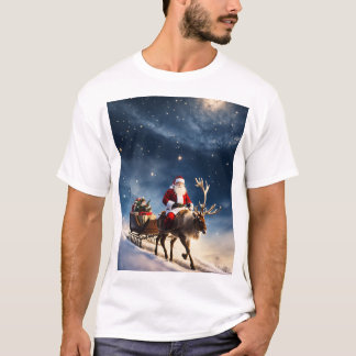 T-shirt Le vol de Noël magique de père Noël