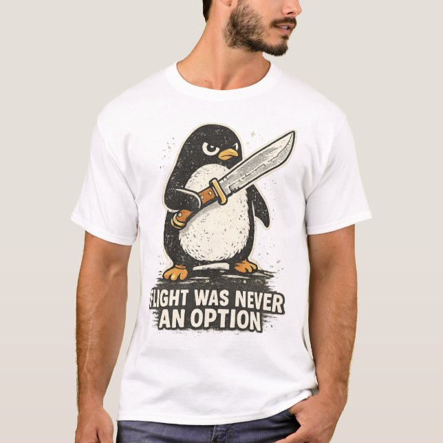 T-shirt « Le vol n'a jamais été une option », ping (Devant)
