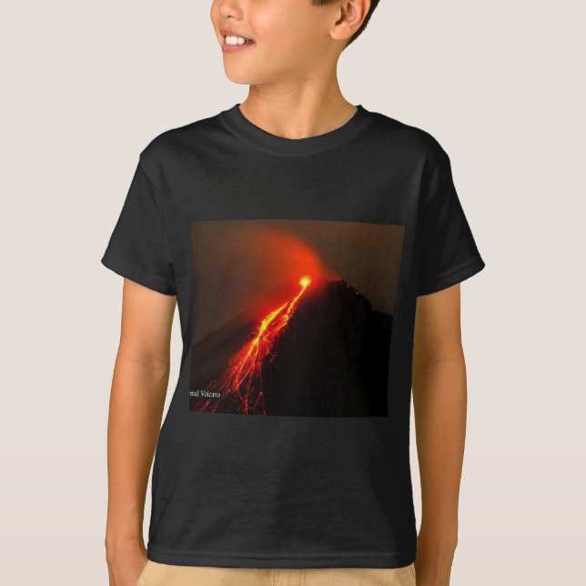 T-shirt Le volcan aiment l'AMOUR à mon coeur (Devant)