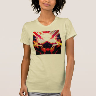 T-shirt Le "volcan éclate" le dessus de l'art des femmes