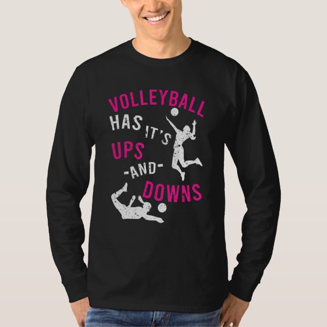 T-shirt Le volley-ball c'est Ups et Downs Apparel (Devant)
