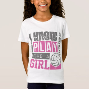 T-Shirt le volleyball de jeu aiment une fille