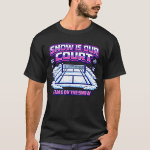 T-shirt Le Volleyball de Notre Cour en Hiver sous la Neige