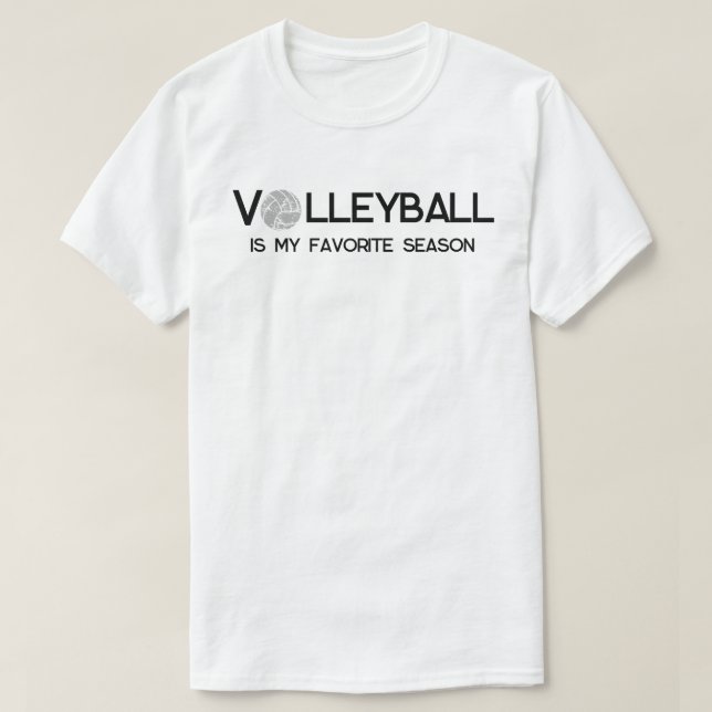T-shirt Le volleyball est ma saison préférée (Design devant)
