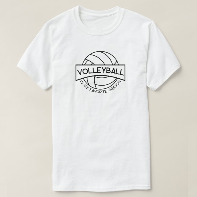 T-shirt Le volleyball est ma saison préférée (Design devant)