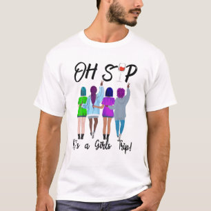 T-shirt Le voyage de Sip It's A Girls ! Funny Wine Party
