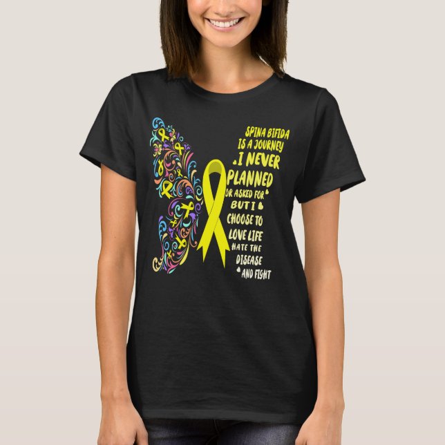 T-shirt le voyage de spina bifida vie combat (Devant)
