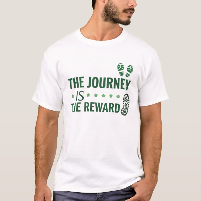 T-shirt Le voyage est la récompense (Devant)
