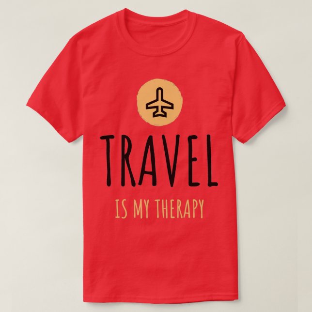 T-shirt Le voyage est ma thérapie (Design devant)