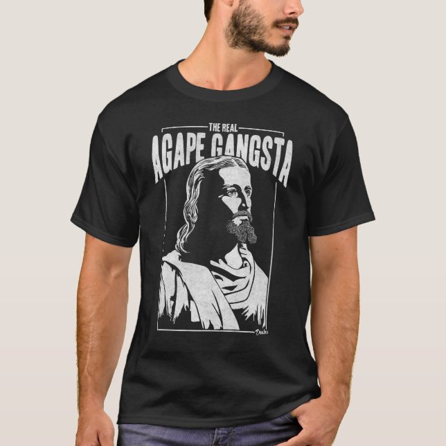 T-shirt Le vrai Gangsta bouche bée (Devant)
