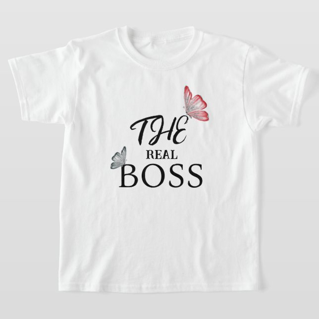 T-shirt Le vrai patron (Poser)