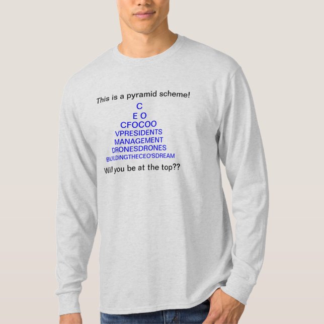T-shirt Le vrai plan de pyramide (Devant)