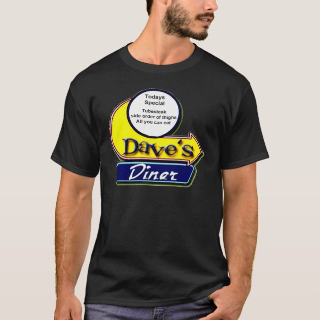 T-shirt Le wagon-restaurant de Dave (Devant)