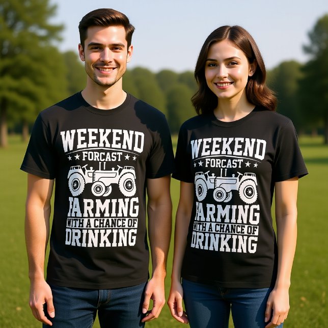 T-SHIRT LE WEEK-END FORCAST FARMINING AVEC UNE CHANCE DE B (Créateur téléchargé)