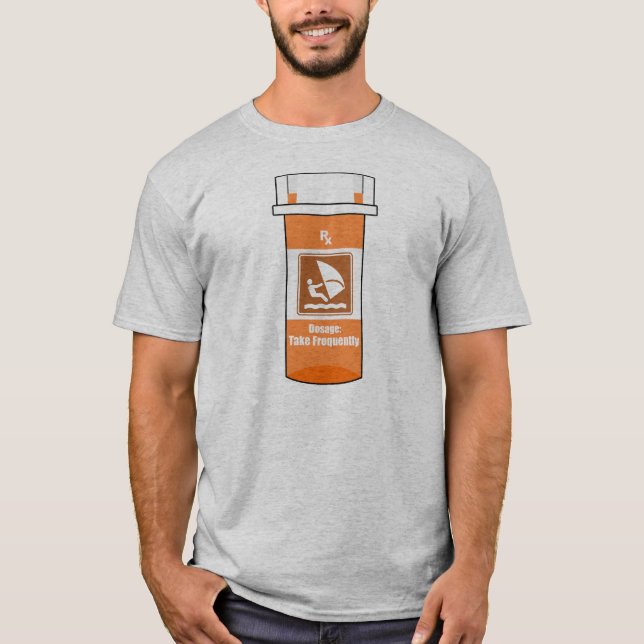 T-shirt Le windsurf est ma drogue (Devant)
