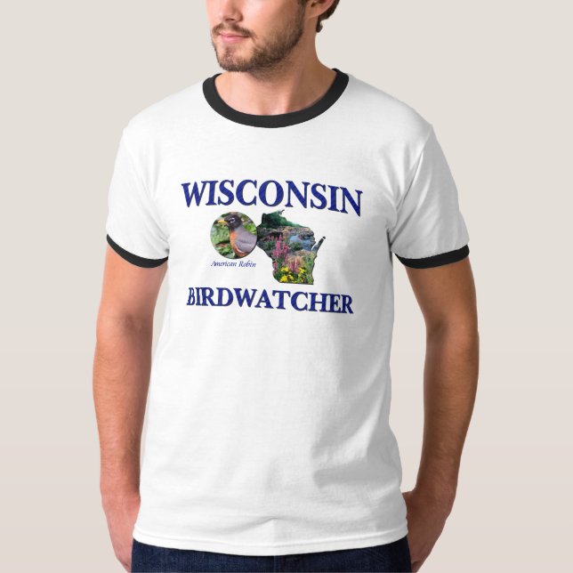 T-shirt Le Wisconsin Birdwatcher (Devant)