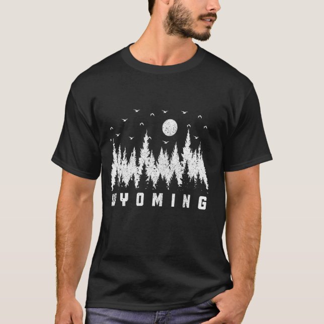 T-shirt Le Wyoming Nature Love Randonnée Forêt (Devant)