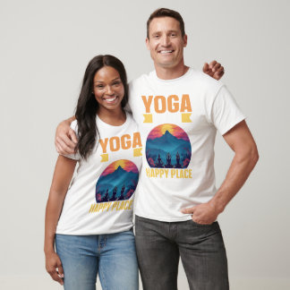 T-shirt Le yoga est mon endroit heureux