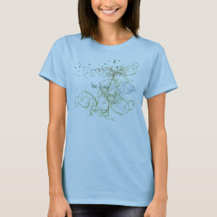 T-shirt Le yoga parlent : "Soyez amour : Verdissez Chakra