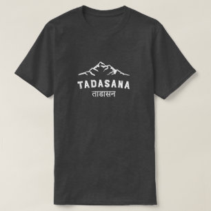 T-shirt Le yoga vintage des hommes Sanskrit de montagne de