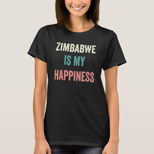 T-shirt Le Zimbabwe est mon bonheur (Devant)