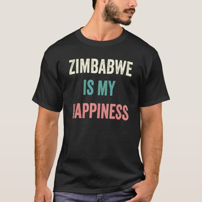 T-shirt Le Zimbabwe est mon bonheur (Devant)