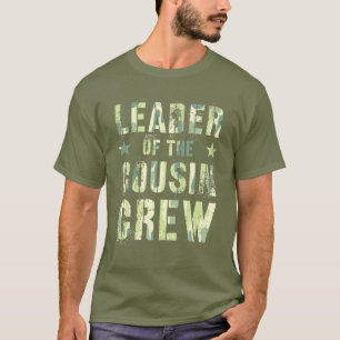 T-shirt LEADER DE L'ÉQUIPAGE DE COUSIN Funny Camo Summer V