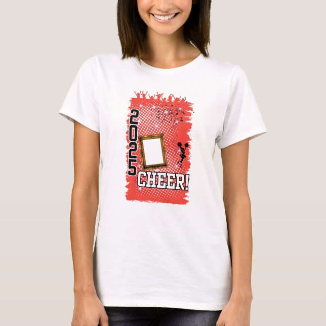 T-shirt Leader Red Cheer personnalisé 2025 (Devant)