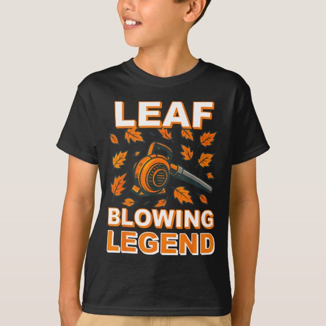 T-shirt Leaf Blower Shirt Men Funny Lawn Care Leaf Blowing (Devant)