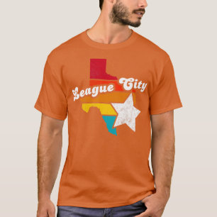 T-shirt League City Texas Vintage Souvenir déshabillé 2