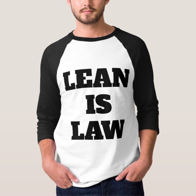 T-shirt Lean is Law Fitness Personal Trainer Bodybuilding (Devant)