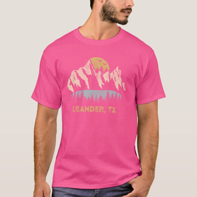 T-shirt Leander Texas Mountain Sunset Sunrise TX (Devant)