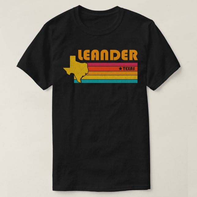 T-shirt Leander Texas Vintage Souvenir déshabillé (Design devant)