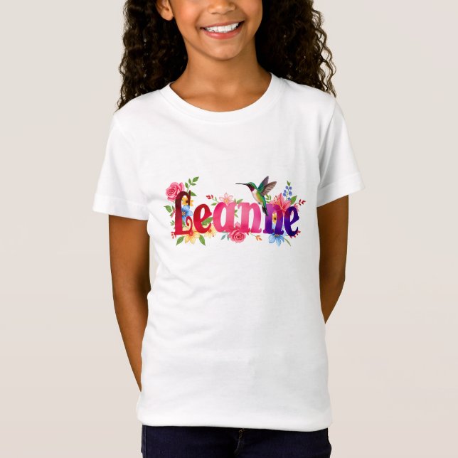 T-Shirt Leanne - Personalised Shirt  - For Kids (Devant)