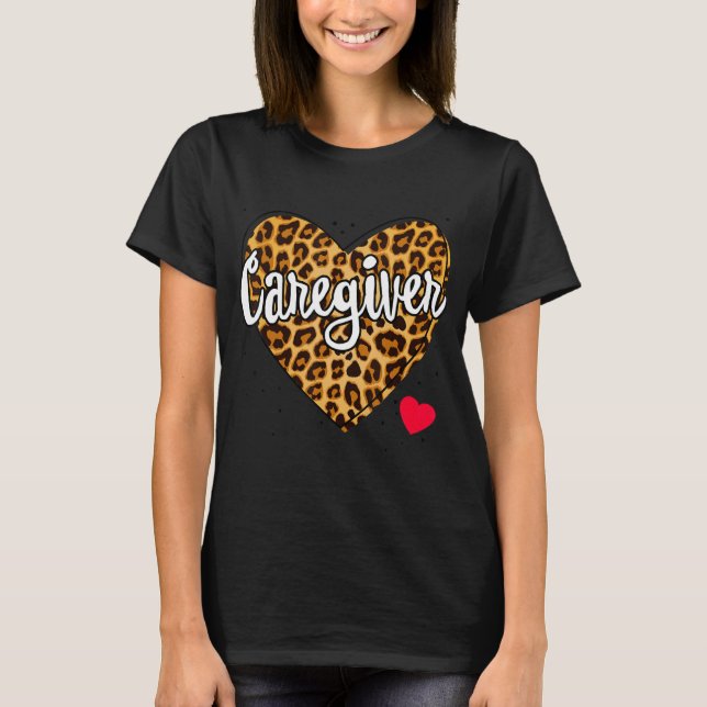 T-shirt Leaopard Fière Soigneuse Soins infirmiers Semaine  (Devant)