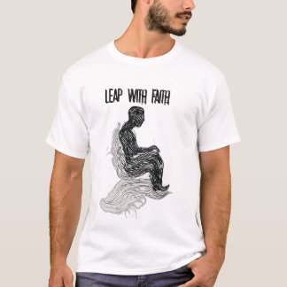 T-shirt Leap with Faith - Art minimaliste de style vague