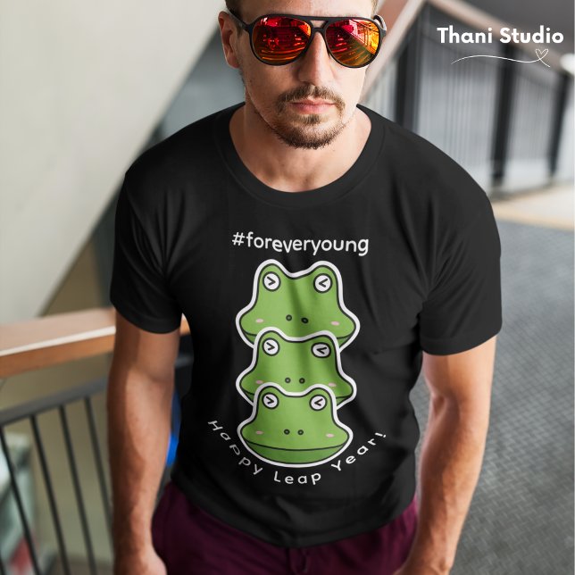 T-shirt Leap Year Forever Young 3 Frogs 29 févr. (Créateur téléchargé)