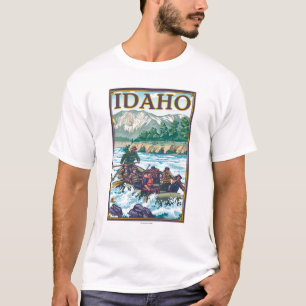 T-shirt L'eau blanche transportant par radeau - l'Idaho