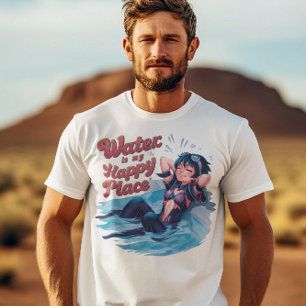 T-shirt L'Eau Est Mon Endroit Heureux Sous La Sérénité