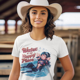 T-shirt L'Eau Est Mon Endroit Heureux Sous La Sérénité