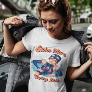 T-shirt L'eau est mon joyeux endroit Bold plonger dans l'e