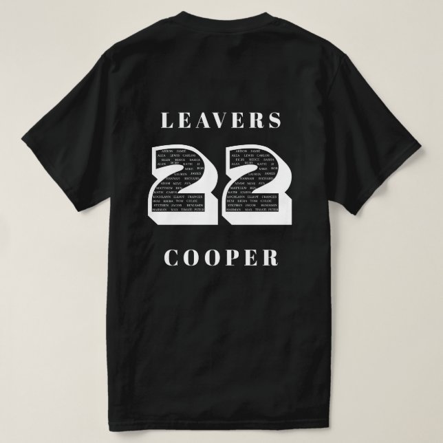 T-shirt Leavers 2022 Thème blanc D2 (Design dos)