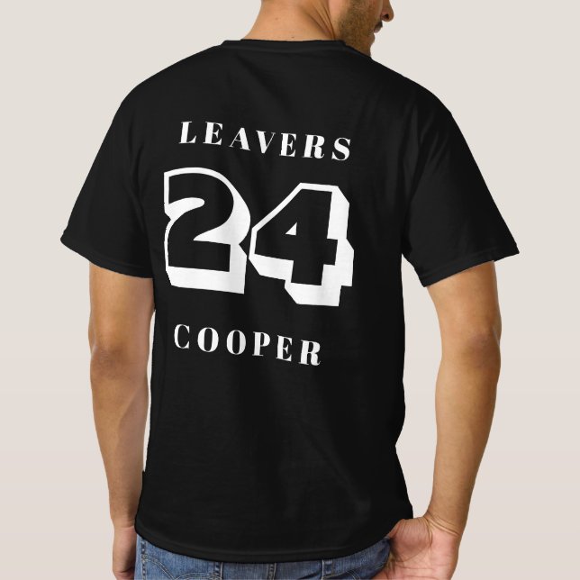 T-shirt Leavers 2024 thème blanc (Dos)