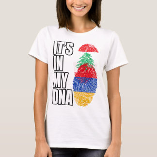 T-shirt Lebanese And Armenian Mix Heritage DNA Flag