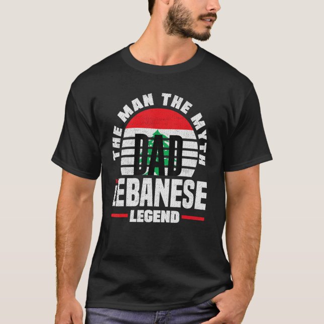 T-shirt Lebanese Lebanon Lebanese Flag Fathers Day (Devant)