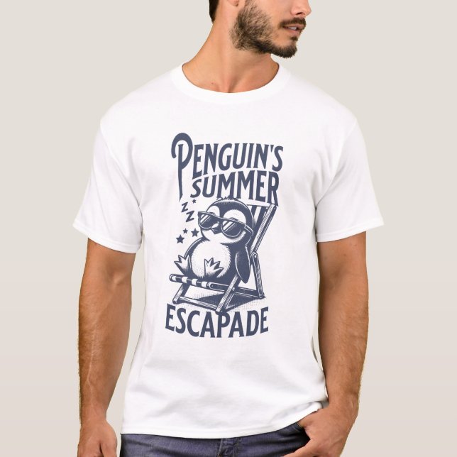 T-shirt L'échappée estivale de Penguin (Devant)