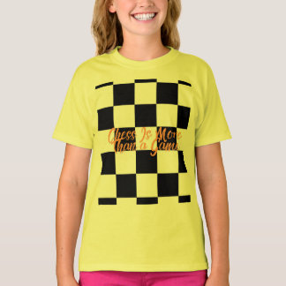 T-shirt L'échec est plus qu'un jeu" Graphique damier