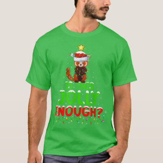 T-shirt L'Éclairage De Noël C'Est Assez Joli Panda Rouge C