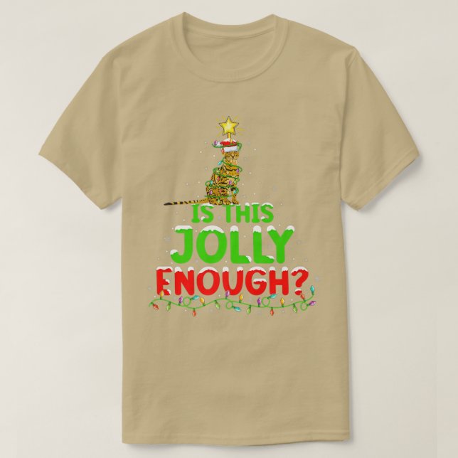 T-shirt L'Éclairage De Noël Est Ce Jolly Assez Bengale Cha (Design devant)